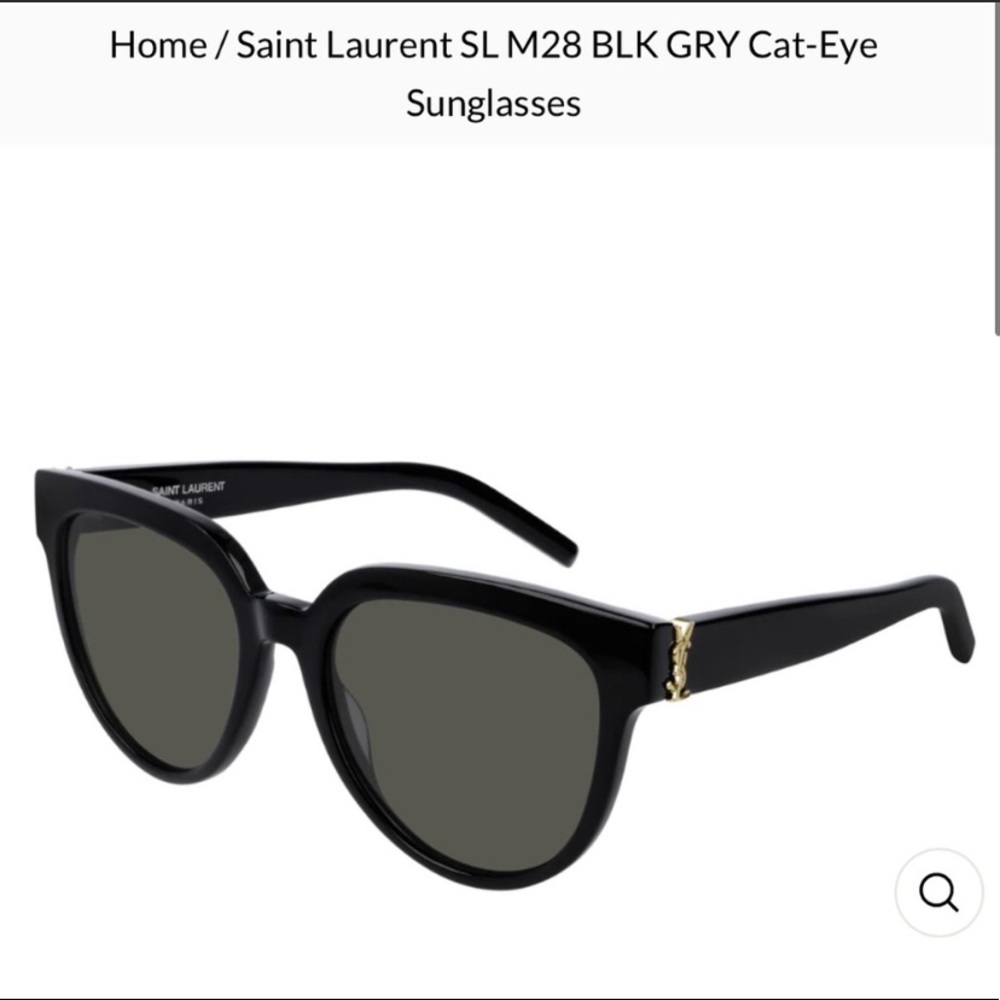 Saint Laurent Black Cat-Eye Sunglasses - SL M28